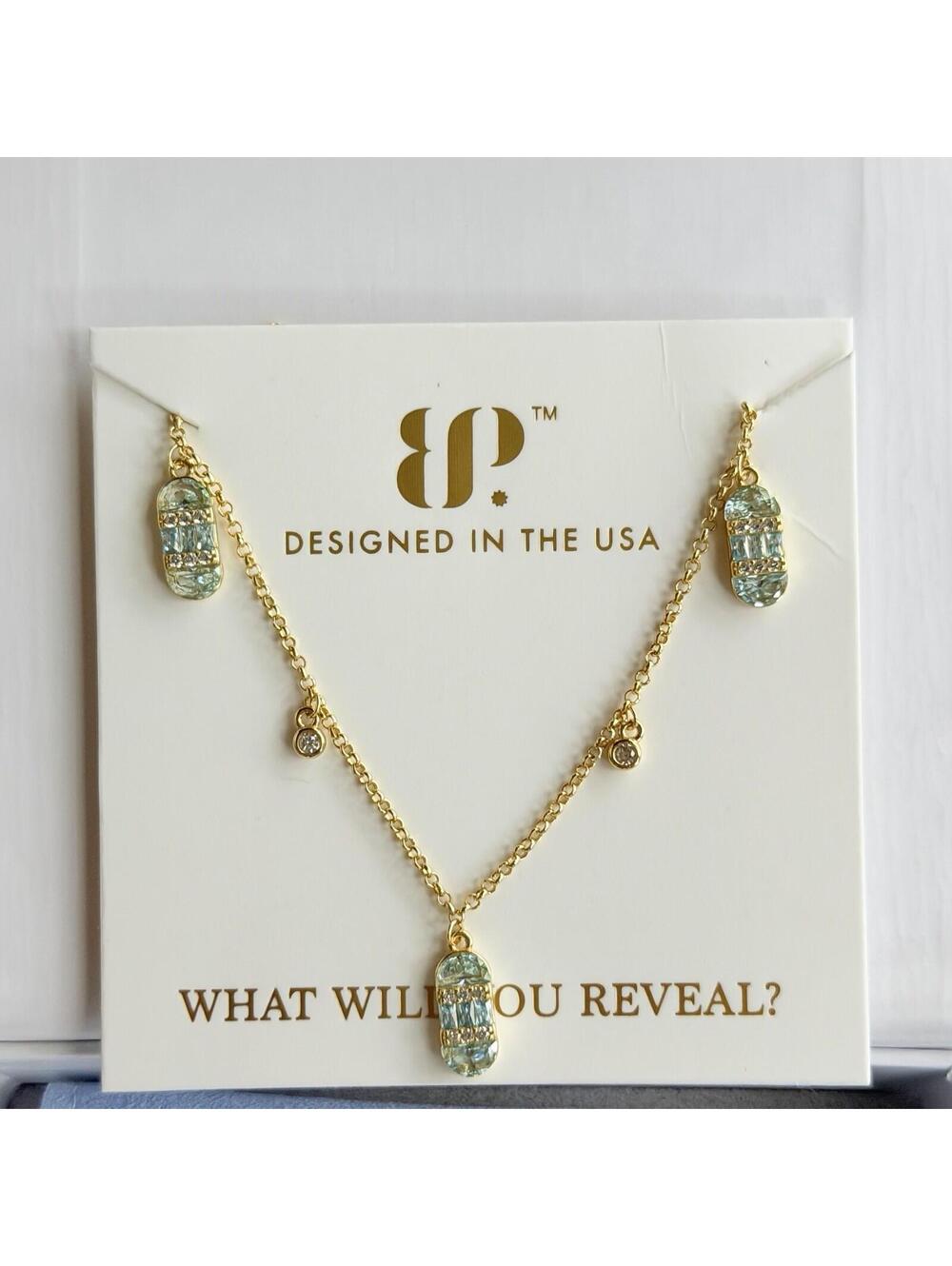 Bomb Party Vermeil "Aligned With Everything" Aquamarine on .925 Sterling w/ Gold